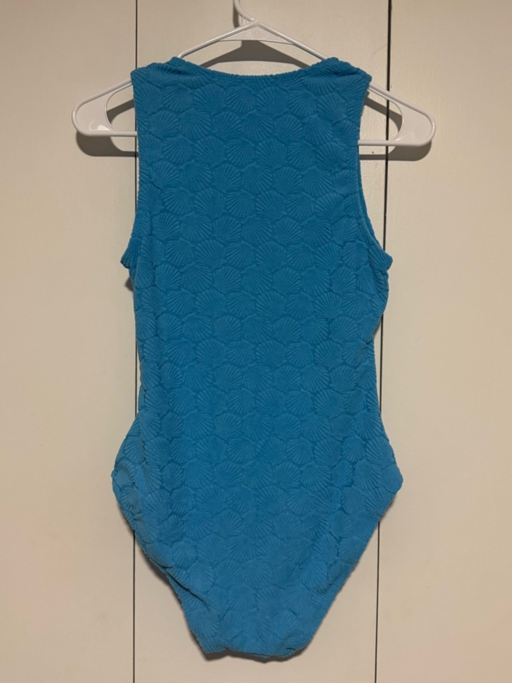 Andie Sky Blue Textured One-Piece Swimsuit - Picture 4 of 6